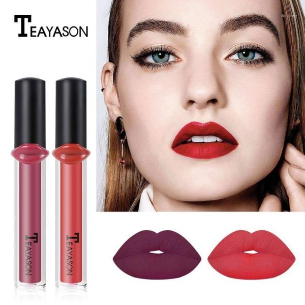 

maquiagem matte lip tint multicolor glosses effect long-lasting waterproof lips makeup elegant temperament charming1
