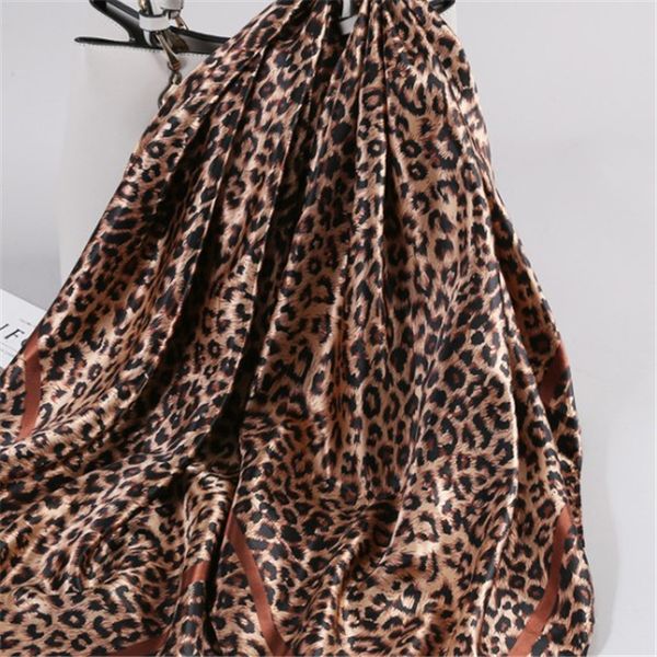 

korean fashion leopard pattern with warm silk scarf and shawl, Blue;gray