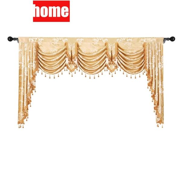 

european valance royal pelmet luxury jacquard window blackout canopy curtains for living room bedroom curtain & drapes