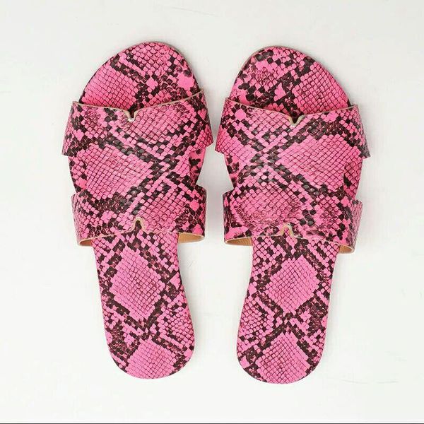 

slippers summer women serpentine roman flats sandals open toe beach ladies shoes casual female slides flip flops big size, Black