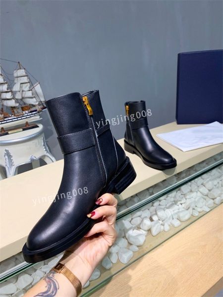 

2022 women designer boots leather martin ankle chaelsea boot fashion non-slip wave colored rubber outsole elastic webbing luxury comfort rx2, Black