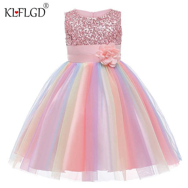 

new girl princsequin patchwork lace dr2-12-year-old children's family party dinner sequin evening dress x0803, Red;yellow