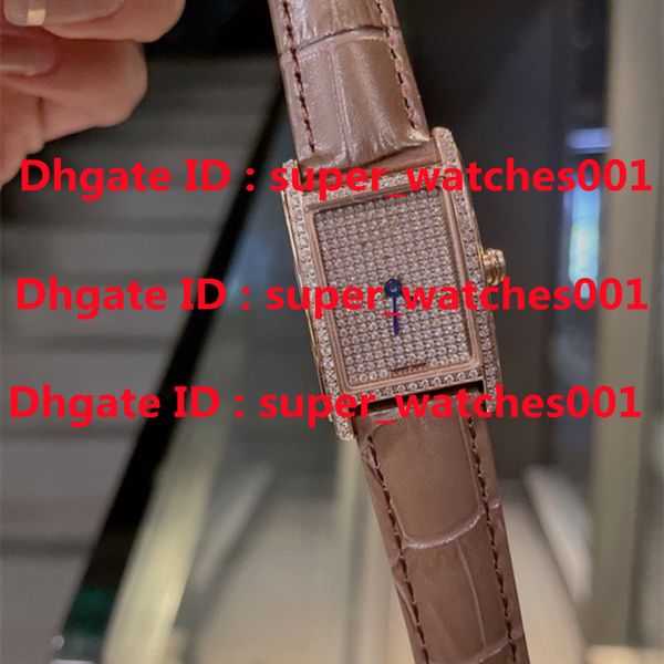 

super watches 208 babysbreath montre de luxe diamond watch 33*22*7mm quartz movement fine steel case imported leather strap luxury wristwatc, Slivery;brown