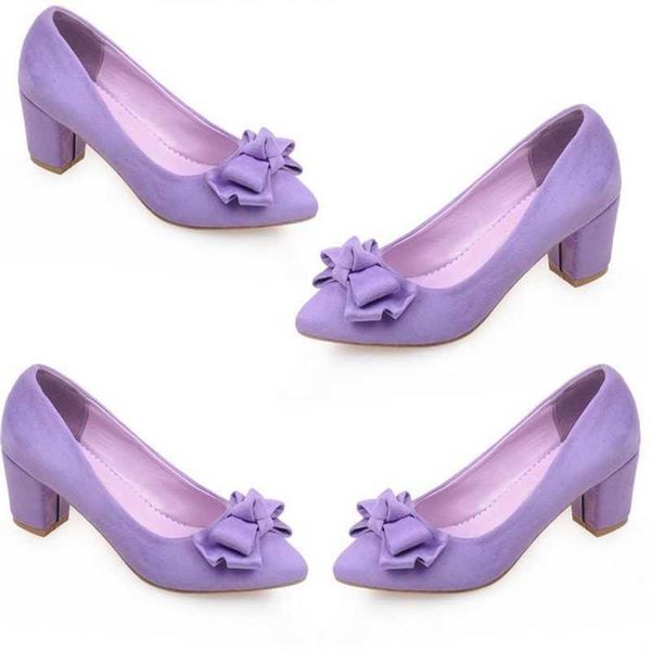 

dress shoes ladies cindella purple pumps pointy toe sweet style wide fitting 43-34 low cutter slip-ons with bow 6cm square heeled pink, Black