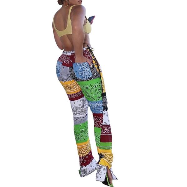 

fashion women ladies floral print high waist skinny casual pants female trousers pencil yellow/green/blue women's & capris, Black;white