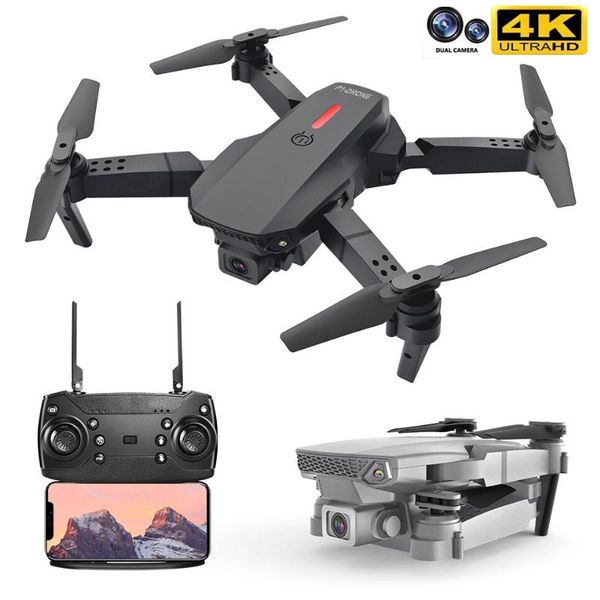 

rc drone 4k hd dual camera wifi 1080p real-time transmission fpv follow me quadcopter vs e88pro toys drones