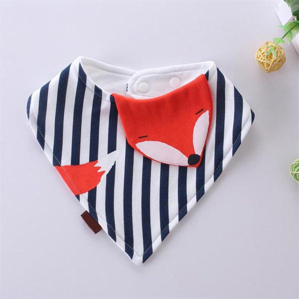 

3pieces/lot cotton newborn baby bibs cartoon fox baby feeding burp cloths stuff bandana bibs smock scarf boy girl toddler infant bib