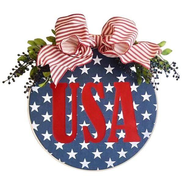 

decorative flowers & wreaths welcome hanging decoration wreath front door decor independence day patriotic artificial decorations festive pa