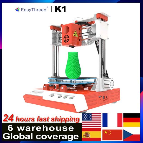 

easythreed k1 mini deskchildren 3d printer 100*100*100mm mute printing with tf card pla sample filament for kids beginner printers