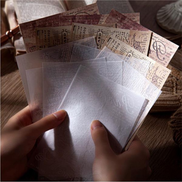 

gift wrap 18packs vintage sulfuric acid paper scrapbooking stickers sticker flakes stationary office accessories