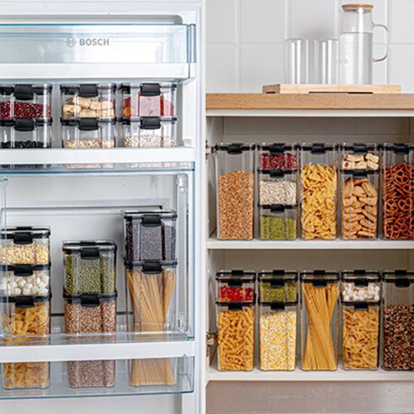 

storage bottles & jars kitchen transparent sealed , grains boxes, refrigerator dry goods containers