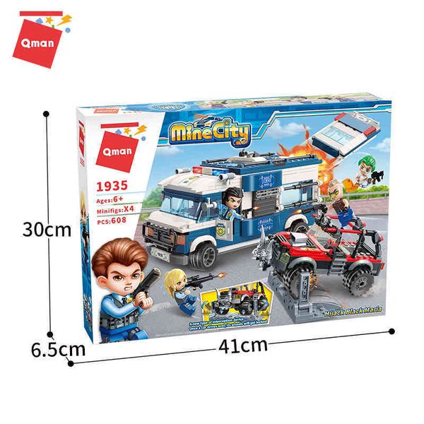 

qman hijack black maria building blocks bricks model figures toys compatible legoing