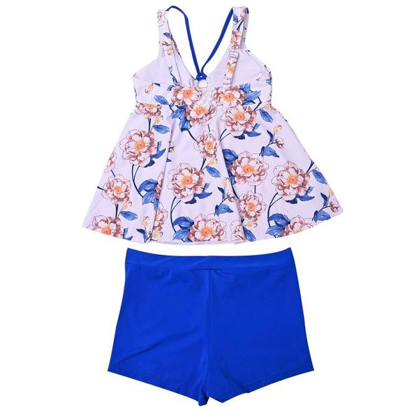 

one-piece suits 2021 high waist bikini set with shorts swimsuit two piece women print sport gym push up swimwear bathing suit