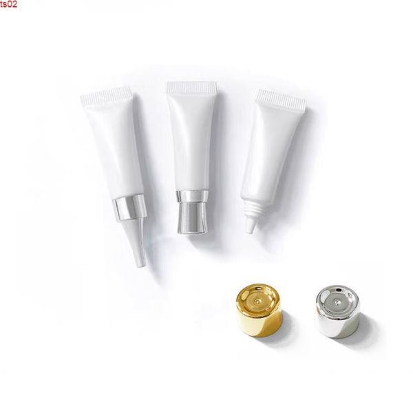 5g 100pcs tubo di plastica vuoto bianco per crema per la cura personale, balsamo piccolo campione tubi morbidi contenitore cosmetico bottigliahigh qiy