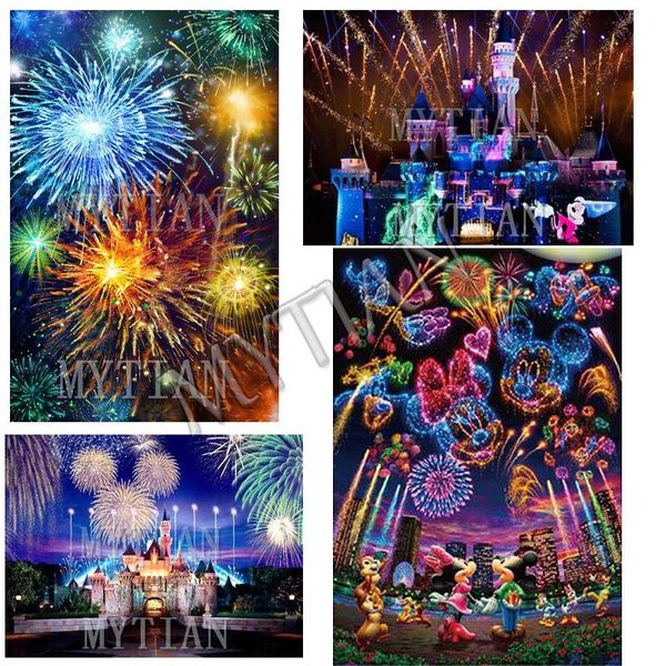 

diamond painting diy cross stitch arts needlework fireworks embroidery mosaic home decor full display