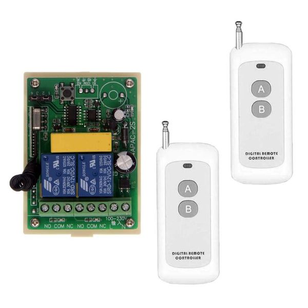 

smart home control 500m ac 110v-220v 2 ch relay switch normally rf wireless remote ask receiver transmitter 2ch