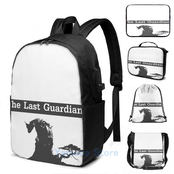 

backpack funny graphic print the last guardian usb charge men school bags women bag travel laptop