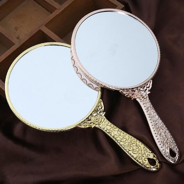 

mirrors 2pcs handheld mirror round vintage makeup tool travel home decor decorative