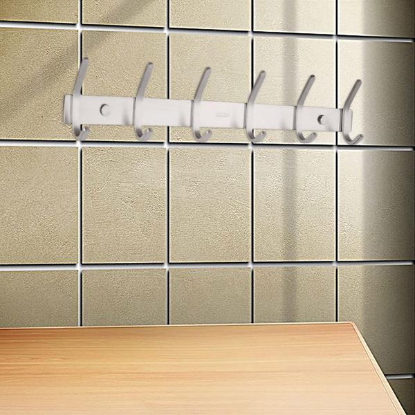 

hooks & rails self-adhesive hardware organizer kitchen hanger punched wall mounted utensil rack storage holder bar pot cabinet shelf