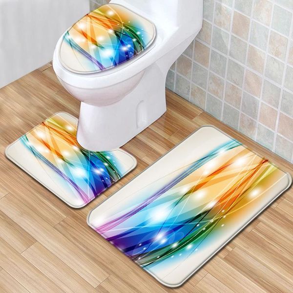 

bath mats color geometric stripe pattern bathroom rug mat rugs baths products toilet set