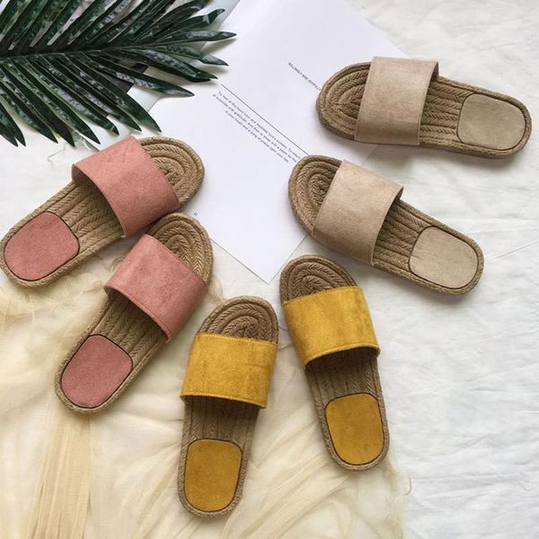 

women's summer 2cm flat heels outdoor flock slippers female comfy solid fashion girls beach slides size 36-41, Black