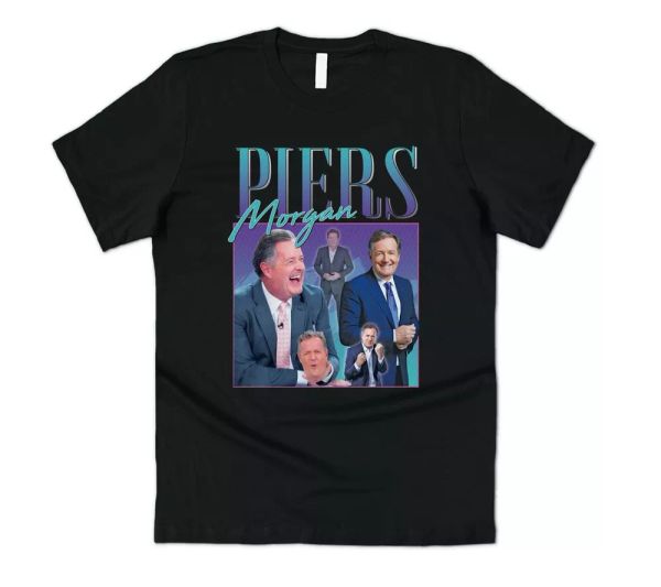 

piers homage t-shirt uk tv icon gift funny 90's 80's retro summer party, White;black