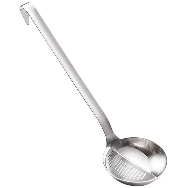 

spoons stainless steel spoon skimmer & ladle,slotted soup for pot filter kitchen tool,unique comfortable grip