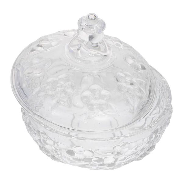 

storage bottles & jars 1pc glass candy multipurpose holder (transparent)
