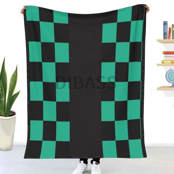 

blankets tanjiro pattern throw blanket 3d printed flannel