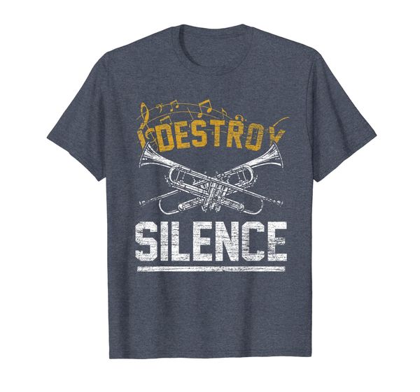 

Trumpet T-Shirt I Destroy Silence Trumpeter Shirts Jazz, Mainly pictures