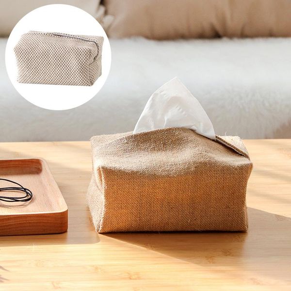 

tissue boxes & napkins cotton linen cloth art simple box napkin case deskpaper holder home office living room dining table storage