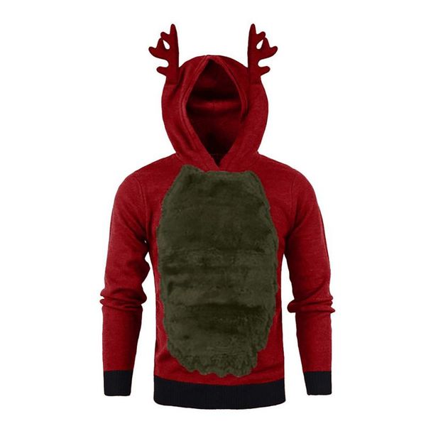 

men's hoodies & sweatshirts xmas hoody 3d coat men autumn winter christmas elk pullover sweatshirt harajuku fashion reindeer feather ho, Black