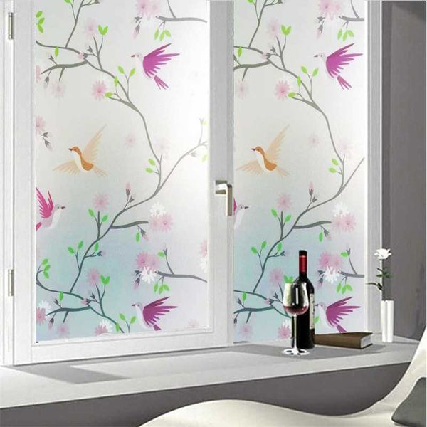 

window stickers non adhesive privacy frosted film for home, static cling uv blocking tint stickers,opaque removable covering