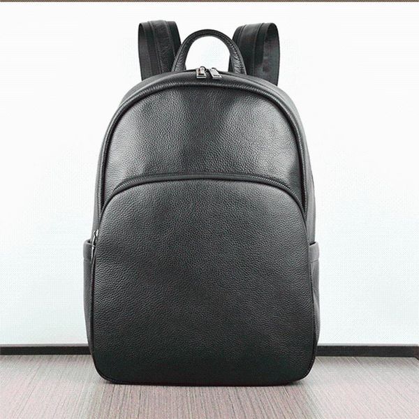 

backpack brand 100% genuine leather men backpacks fashion real natural student boy luxury computer laptravel bag
