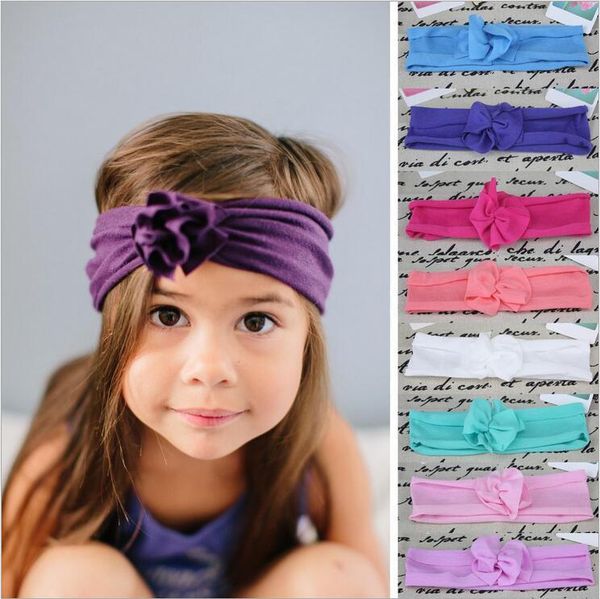 

hair accessories baby girls headbands folded flowers infant kids elastic bow headband ee curl hairbands children princess head kha245 r9c6, Slivery;white