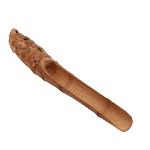 

spoons 1pc tea ladle bamboo root salt spoon practical coffee powder distributor