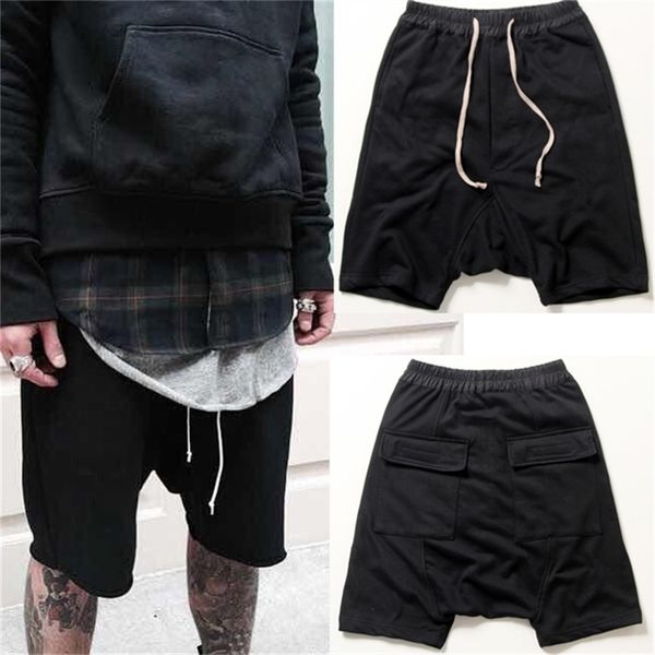 

black shorts cool sweatpants 30-40 mens jumpsuit hiphop rock stage urban clothing owens dress harem 210630, White;black