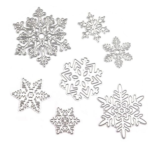

painting supplies 2021 christmas metal cutting dies 7pcs snowflake die cut stencil for diy scrapbooking paper card making