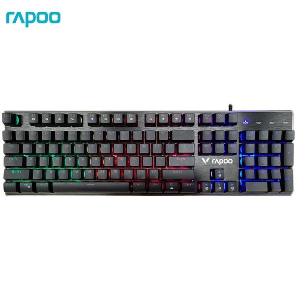 

original rapoo v52pro wired similar mechanical gaming keyboard mixed color backlight multimedia green shaft feel usb keyboards