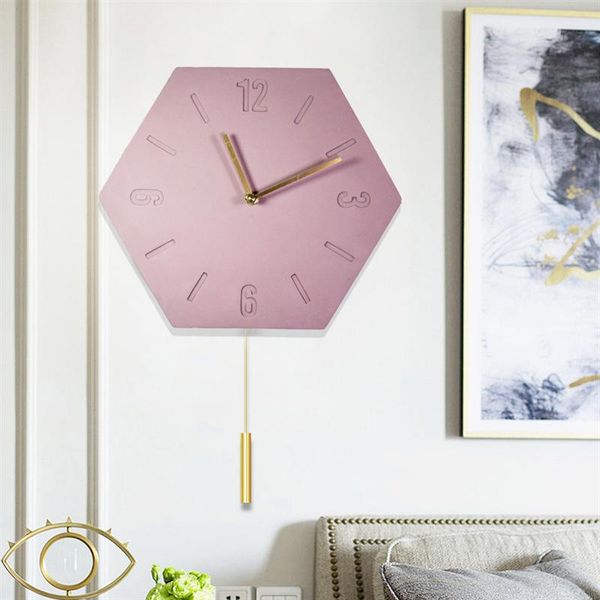 

wall clocks cement clock nordic industrial wind personality creative living room bedroom mute decoration customization