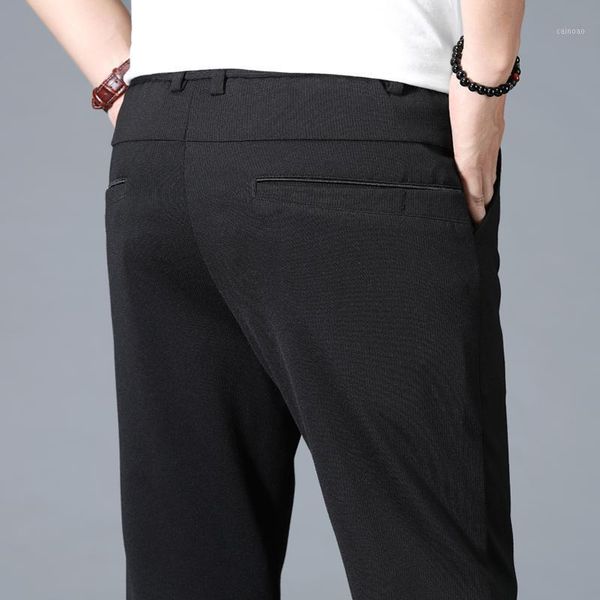 

men's pants brand autumn winter fashion 2021 straight men casual man trousers black plus size 28-38 japanese