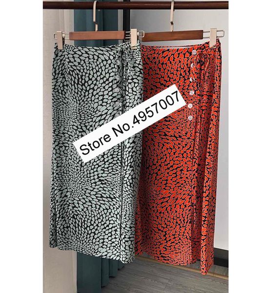 

skirts elfbop 100% viscose ladies red/green printed wrap one piece midi skirt features button closure & waist ties, Black