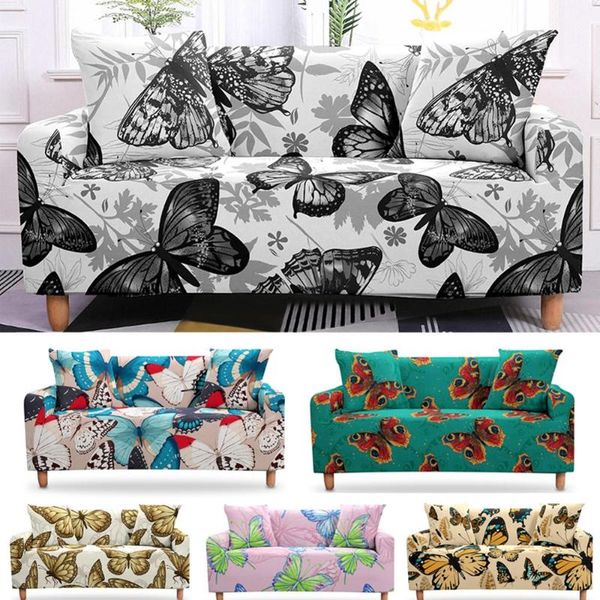 

chair covers stretch sofa cover 3d digital butterfly sectional couch elastic armchair slipcovers for living room office home decoration
