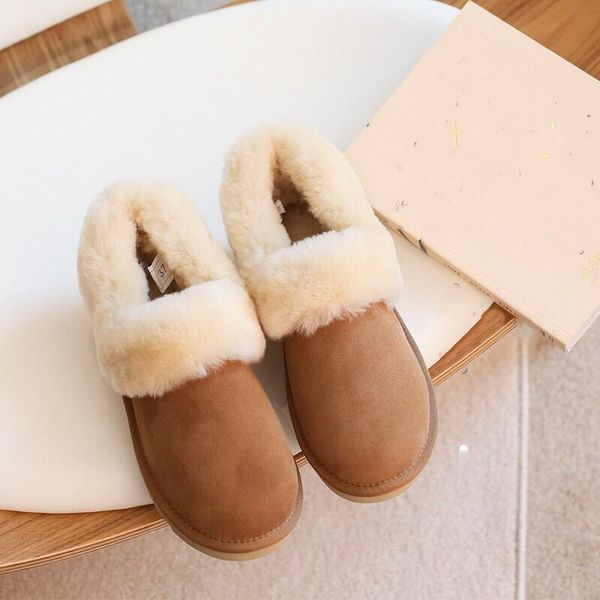 

boots 100% genuine sheepskin leather mini snow women australian winter warm botas mujer, Black