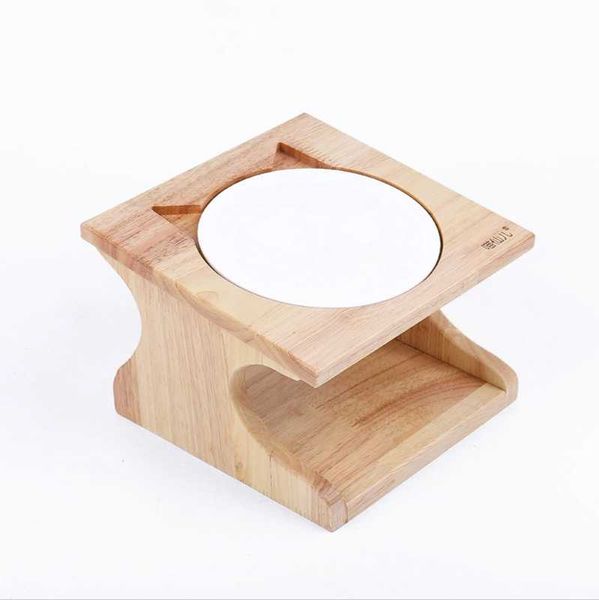 

cat bowls & feeders pet ceramic bowl dish wood food water feeder automatic dog double drinking for cats
