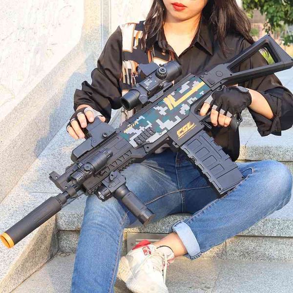 

tiktok live cool, shilong ak electric repeater m416 bomb , children toy simulation soft egg gun