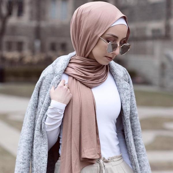 

scarves scarf american woman with pure color jersey hijab modale muslim headscarf girl wrap shawl women solid, Blue;gray