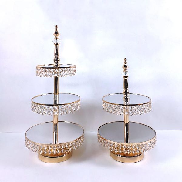 

2-3 tier gold silver metal cake stand round wedding birthday party dessert cupcake pedestal display plate home decor other bakeware