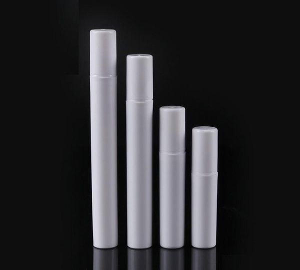 Moda 2ml 3ml 4 ml 5 ml mini pacote de teste portátil plástico frasco de pulverizador vazio tubo de teste de perfume preto branco