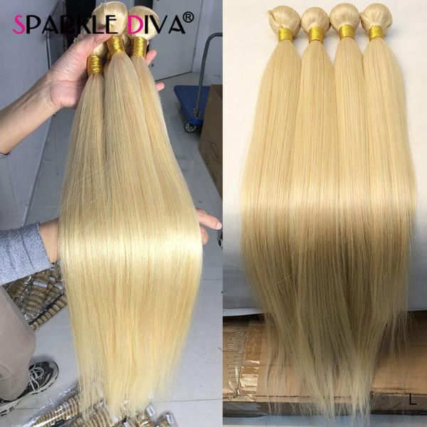 

human hair bulks 613 blonde bundles brazilian weave straight honey extension 30 32 inch remy, Black